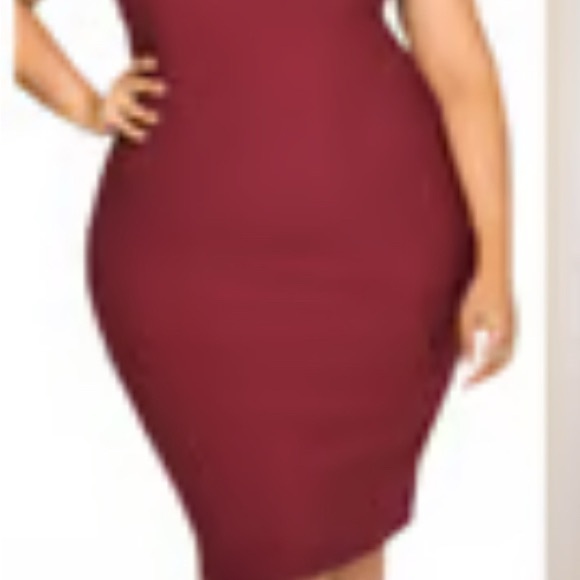 Ashley Stewart Burgundy Sleeveless Dress Studded Size 22/24  New With Tags - Picture 10 of 11